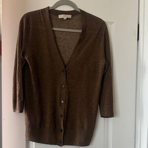 LOFT Women's Chocolate Brown Cardigan
